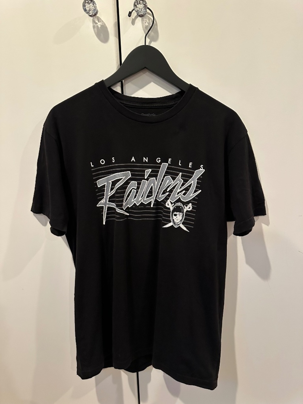 Reebok Los Angeles Raiders Black T-Shirt Men’s Size L